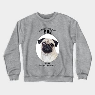 Lucky Pug Crewneck Sweatshirt